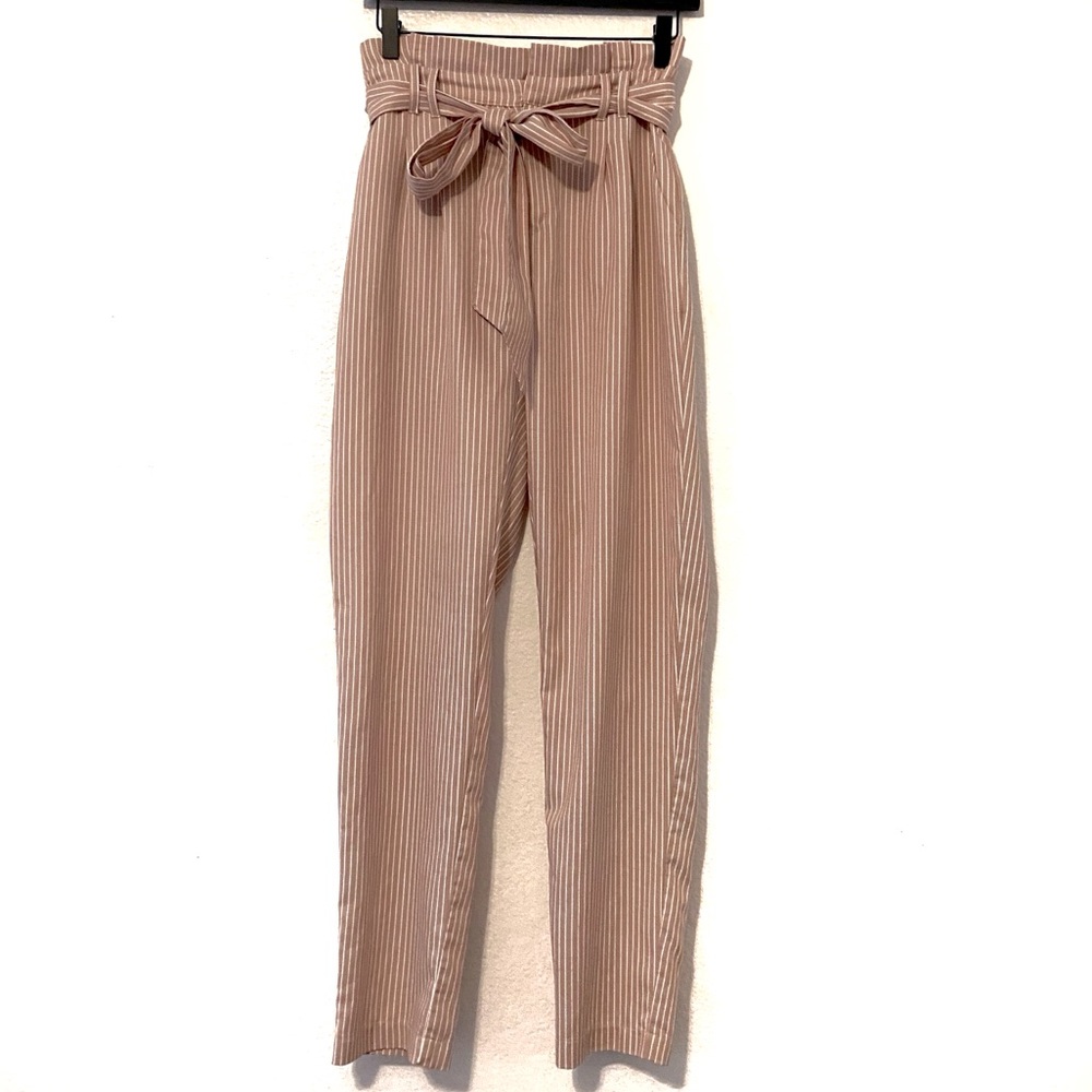 Windsor Paperbag Pants Striped Size Medium